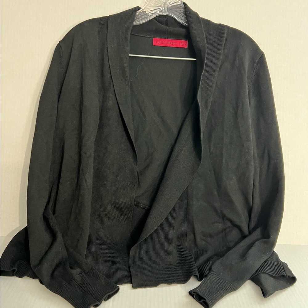Love Scarlett Ladies Black Open Front Cardigan
